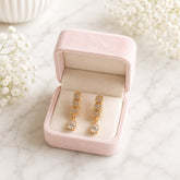 Zircon Hoop Earring-248 (White)