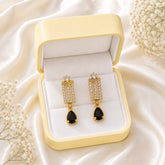Zircon Earring-260 (Black)