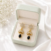 Zircon Earring-262 (Black)