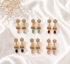 Zircon Earring-262 (Maroon)
