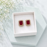 Zircon Stud-225 (Maroon)