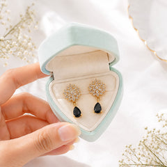 Zircon Earring-261 (Black)