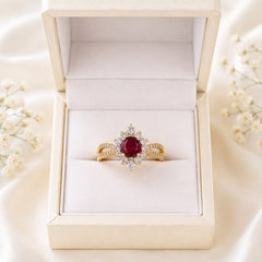 Zircon Ring-467 (Maroon)