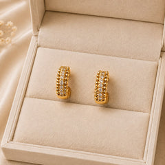 Zircon Hoop Earring-256