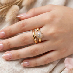 Zircon Ring-470 (Golden)