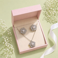 Zircon Locket Set-191 (Silver)