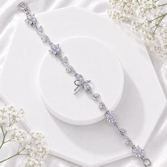 Zircon Bracelet-94 (Silver)