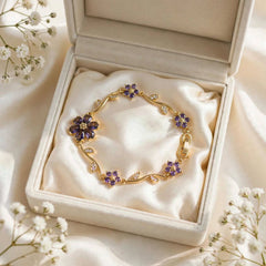 Tulip Blossom Bracelet (Golden/Purple)