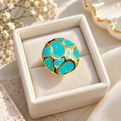 Enamel Statement Ring (Mint Green)