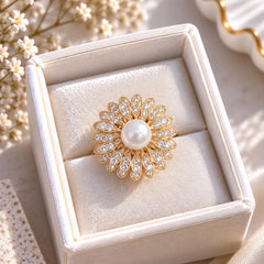 Zircon Ring-472 (Pearl)