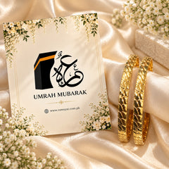 Umrah Mubarak Gift Bangles-03 (Golden)
