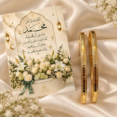 Umrah Mubarak Gift Bangles-02 (Golden)