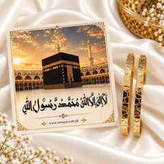 Umrah Mubarak Gift Bangles-05 (Golden)