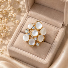 Baroque Pearl Ring-09 (Golden)
