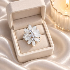 Ivory Glow Ring-01 (Silver)