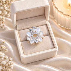Ivory Glow Ring-02 (Silver)