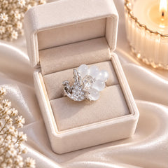Ivory Glow Ring-03 (Silver)