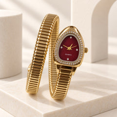 Snake Wrap Watch-02 (Maroon)