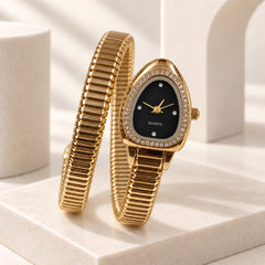 Snake Wrap Watch-02 (Black)