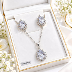 Zircon Locket Set-201 (Silver)