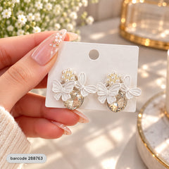 Butterfly Studs-248 (White)