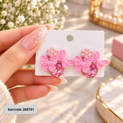 Butterfly Studs-248 (Light Pink)
