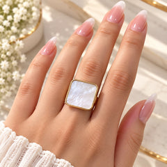 Elegant Statement Ring-05 (White)