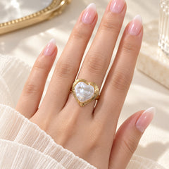 Baroque Pearl Ring-14 (Golden)