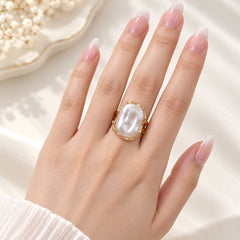 Baroque Pearl Ring-12 (Golden)