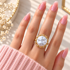 Baroque Pearl Ring-11 (Golden)
