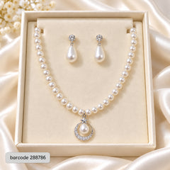Pearl Necklace Set -20 (Silver)