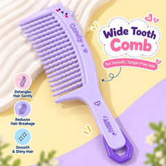Wide Tooth Hair comb (Purple)