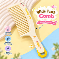 Wide Tooth Hair comb (Yellow)