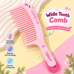 Wide Tooth Hair comb (Pink)