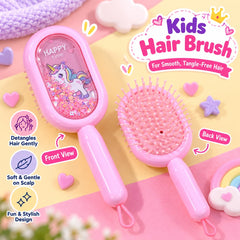 Kids Glitter Hair Brush (Pink)