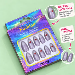 Heart Nails-02 (Purple)