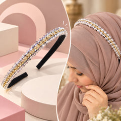 Crystal Beaded Headband (White)