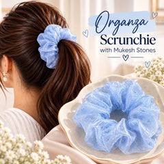 Organza Scrunchies (Light Blue)