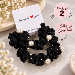 Pearl Beaded Pony (Black)