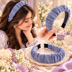 Ruffle Fancy Headband-01 (Purple)