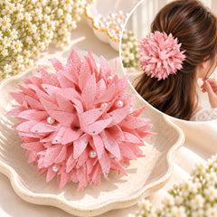 Floral Pearl Hair Catcher (Light Pink)
