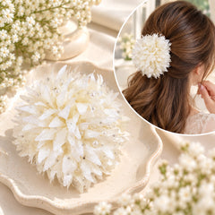 Floral Pearl Hair Catcher (White)