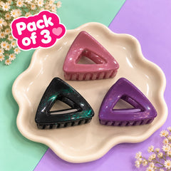 Minimalist Claw Clip-03 (Pack of 3 Bold Colors)