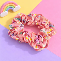 Floral Silk Scrunchie-01 (Peach)