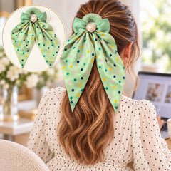 Bow Furry Ponytail-06 (Green)