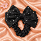 Mukesh Bow Scrunchie-01 (Black)