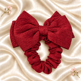 Bow Scrunchie-02 (Maroon)
