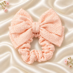 Bow Scrunchie-02 (Peach)