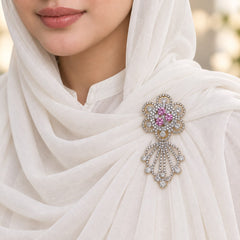 Rhinestone Brooch (Pink)