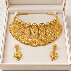 Rajwadi Necklace Set-04 (Golden)